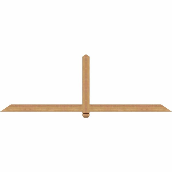 Ekena Millwork Eugene Smooth Timber Gable Bracket, Western Red Cedar, 84"W x 28"H x 1 1/2"D x 3 1/2"F, 8/12 Pitch GBW084X28X0204EUG00SWR - main